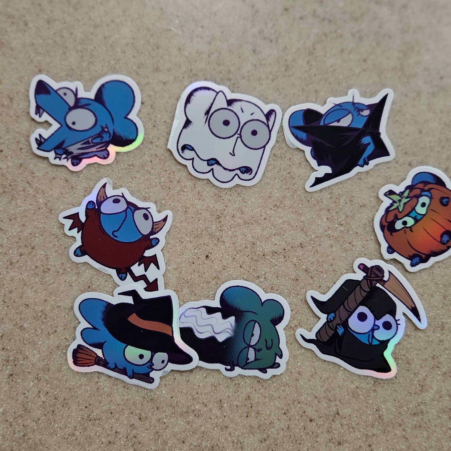 SPOOKY BONES stickers singles