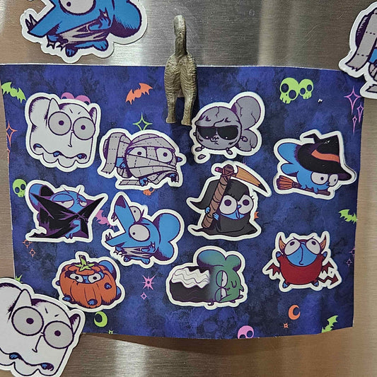 SPOOKY BONES full sticker sheet