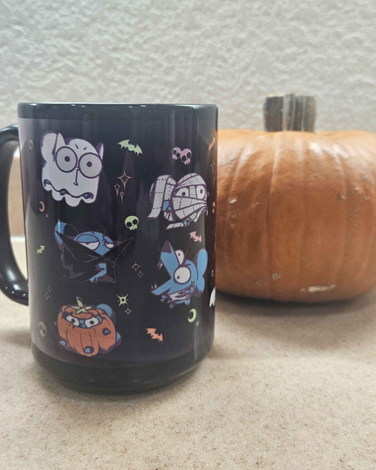 SPOOKY BONES Black Mug